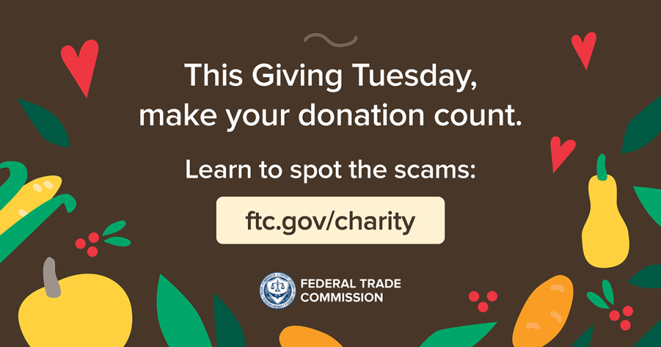 This Giving Tuesday, make your donation count. Learn to spot the scams: ftc.gov/charity